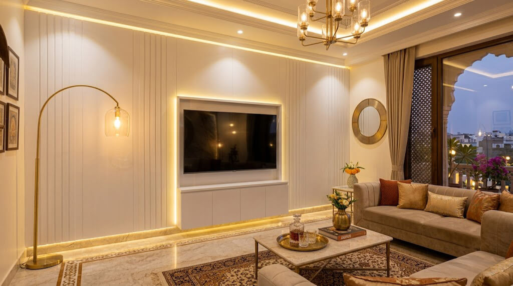 PVC Wall Panel Living Room Jaipur
